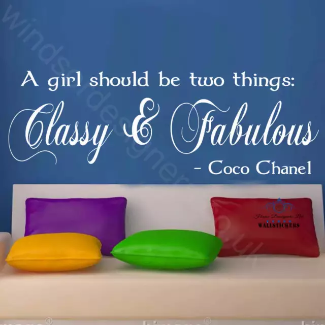 Wall Vinyl Decals Coco Chanel Quote Keep Your Heels Up Large Office Vinyl  Wall Sticker Decal Bedroom Made in USA