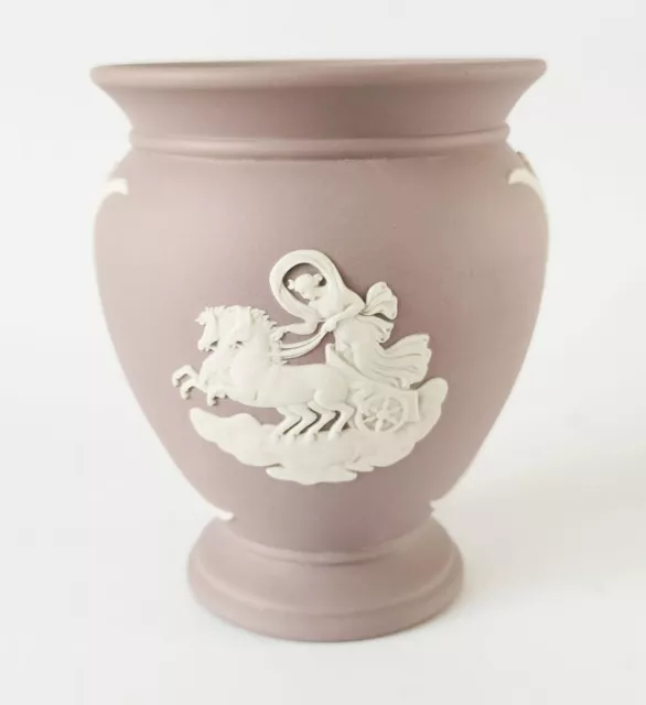 Wedgwood Jasperware Lilac Vase Aurora and Chariot