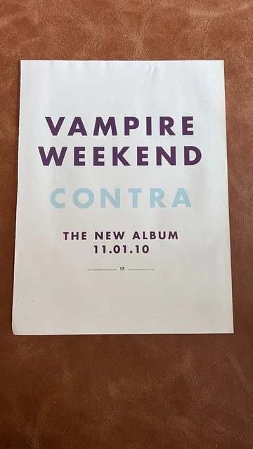 VAMPIRE WEEKEND CONTRA advert poster | 2010 Q Magazine cutting