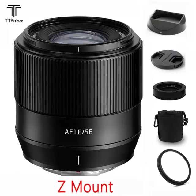 TTArtisan 56mm F1.8 AutoFous-Kameraobjektiv mit großer Apertur für Nikon Z Mount