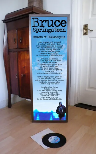Bruce Springsteen Streets Of Philadelphia  Poster Lyric Sheet,Born In Usa