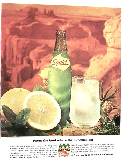 Squirt Vintage Soda Pop ad From the land where thirst comes big 3