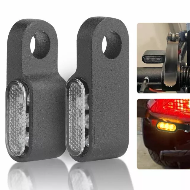 2X Mini Motorcycle LED Turn Signals Indicator Amber Light Lamp Blinker Universal