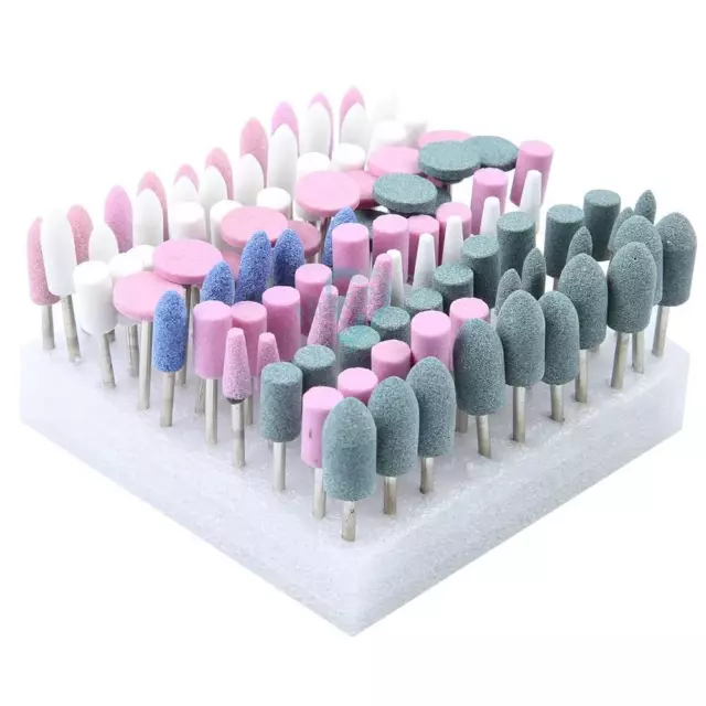 Dental 100pcs-Mix Polisher Dental Lab Gravel Ceramic Thick Mounted Point Burs