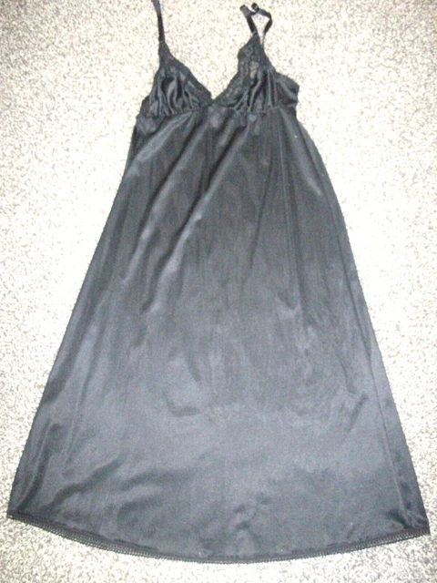 Reggiseno Slip Completo In Nylon Raso Nero Taglia 12 St Micheal