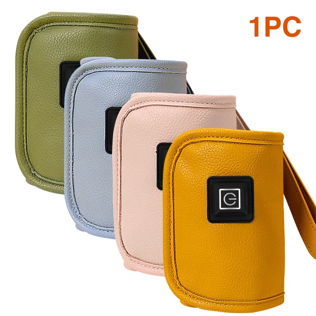 Portable Baby Bottle Warmer Travel Heater Bag Pouch Feeding Thermostat USB Milk.