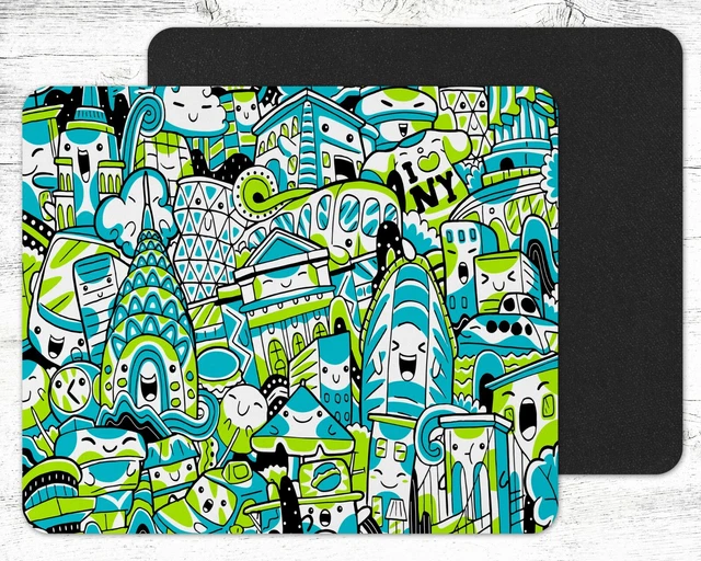 Graffiti New York Abstract Design Mouse Pad Mat Neoprene Rectangle
