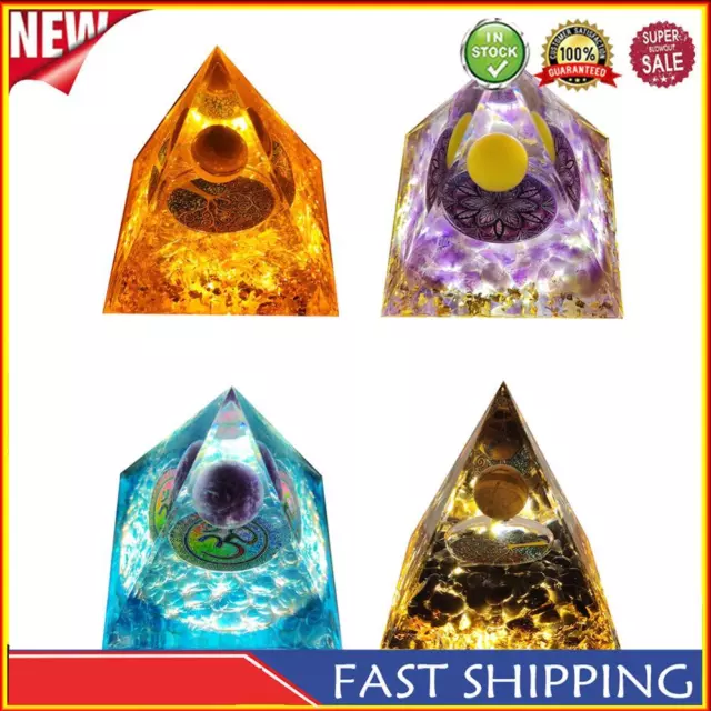 Energy Generator Orgone Pyramid Healing Crystal Reiki Chakra Craft Home Decor