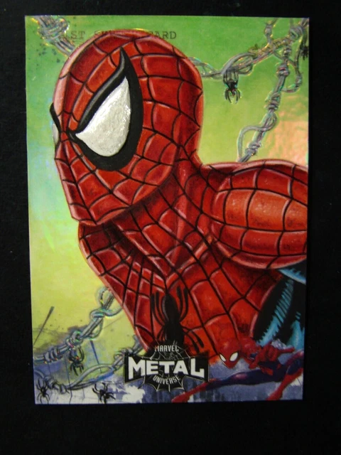 Upper Deck Skybox Marvel Metal Universe SPIDER-MAN Sketch Card Holographic+