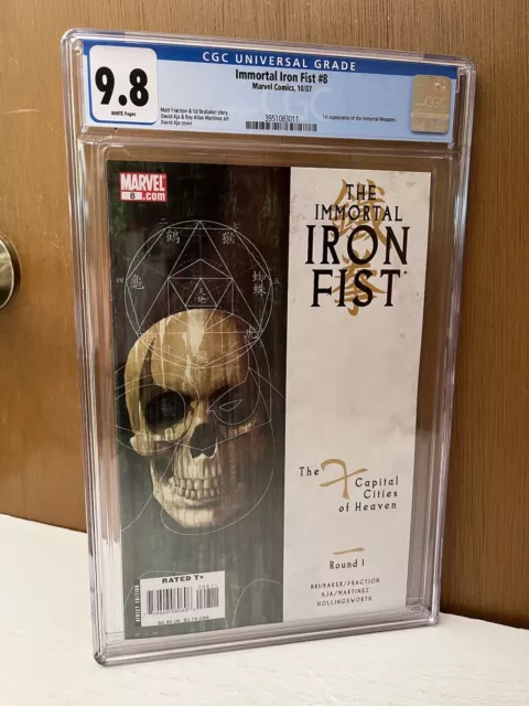 Immortal Iron Fist 8 CGC 9.8 🔑1st App IMMORTAL WEAPONS🔥2007 Round 1