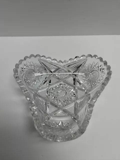 Antique ABP American Brilliant Cut Glass Crystal Nappy Serving Dish