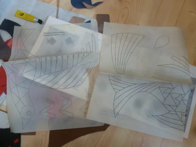 Bastelset Allerlei aus Leder Fische Vorlagen Wandbehang Anstecknadeln Mobile alt 7