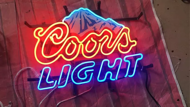 New Coors Light Mountain 20"x16" Neon Light Sign Lamp Beer Bar Pub Decor Artwork