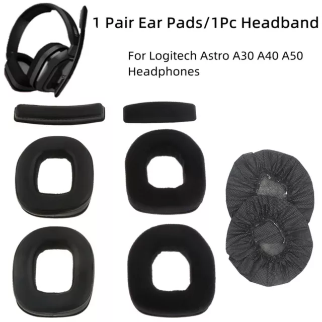 1 Paar Ohrpolster/1x Stirnband Kopfhörer für Logitech Astro A30 A40 A50 Headset