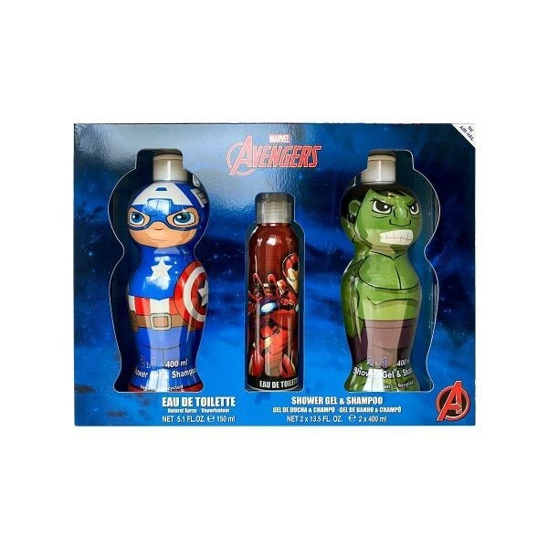 Avengers Set Cadeau EDT 150ml Et Gel Douche 2 IN 1 250ml Hulk Et Captain America