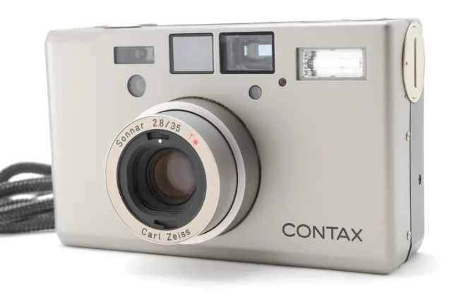 【 TOP MINT w/ Case Strap 】 Contax T3 Silver 35mm Compact Film Camera from  JAPAN