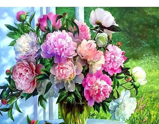 Flowers Picture Portrait Diamond Painting Designs Embroidery House Wall Displays