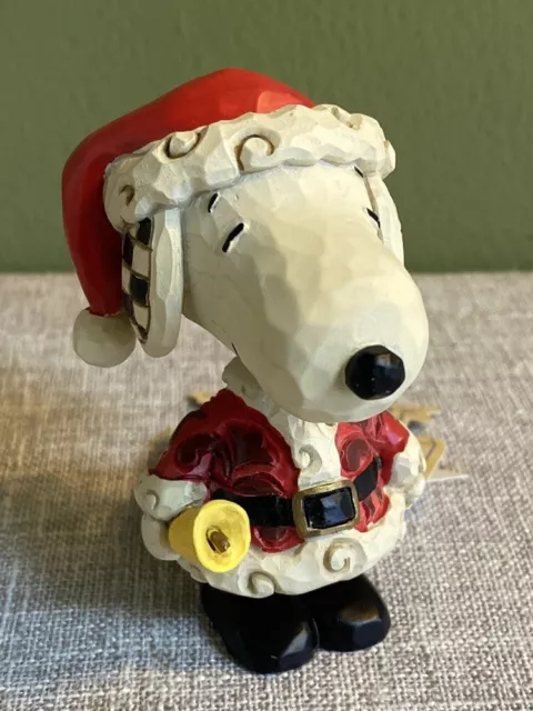 Jim Shore Heartwood Creek Snoopy As Santa Mini Figurine Christmas 6002778