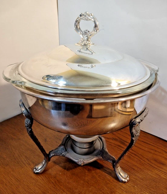 VINTAGE SHERIDAN TAUTON Silversmiths Vegetable Server Warmer