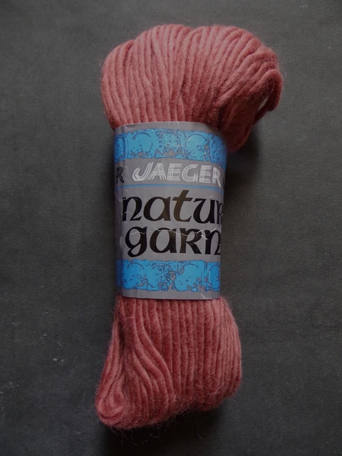 Lot De 2 Pelotes De Grosse Laine Vieux Rose - 100g Chaque - 95% Laine Vierge - Aiguilles N°12