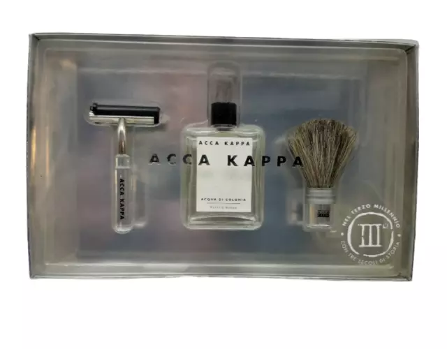 Set Regalo Uomo, Rasoio + Pennello + Eau de Toilette, 3034 Acca Kappa