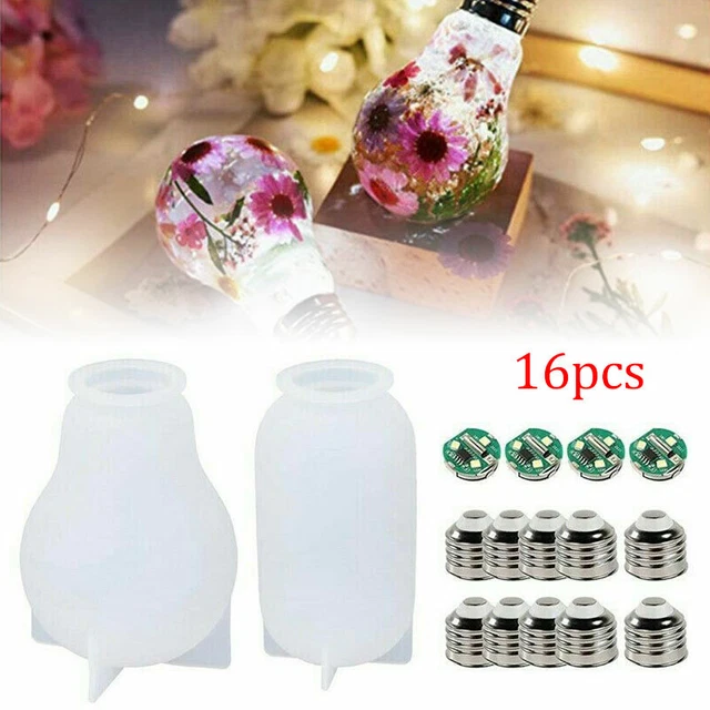 Silikonform Glühbirne Harzform Gießform DIY BULB Epoxy Resin Mold mit Zubehör