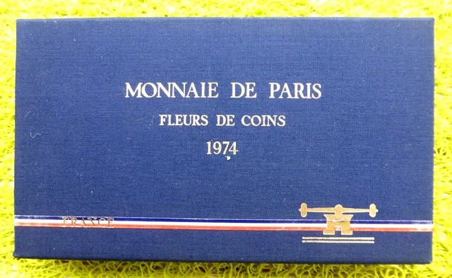 Coffret Serie De Pieces Francaises Fleurs De Coins Millesime France 1974 Neuf !