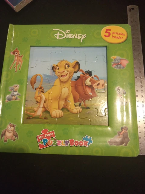 DISNEY MY FIRST Puzzle Book lion king 101 Dalmatians bambi Dumbo jungle ...