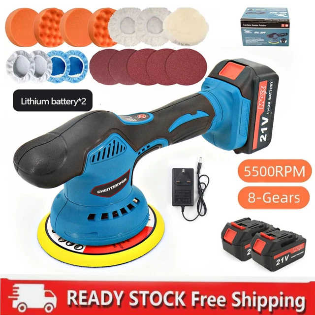 CORDLESS CAR POLISHER 8 Gears Polishing Machine Metal Waxing Wood ...