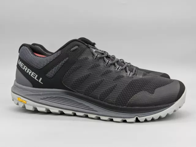 MERRELL NOVA 2 Men's Black Grey Mesh Vibram Hiking Trail Tennis Shoes ...