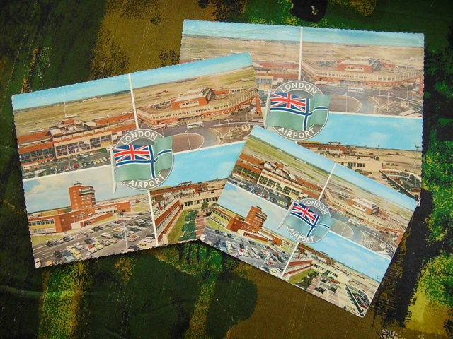 London Airport Now Heathrow 1960'S Postcards Job Lot