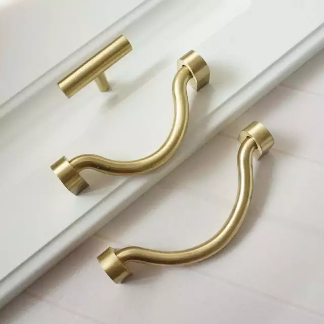 4'' 4 3/4'' Brass Drawer Dresser Drop Bail Pull Knob Kitchen Cabinet Handle