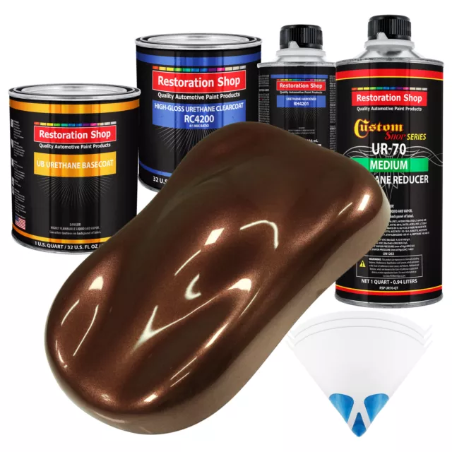 Saddle Brown Firemist Quart URETHANE BASECOAT CLEARCOAT Car Auto Body Paint Kit