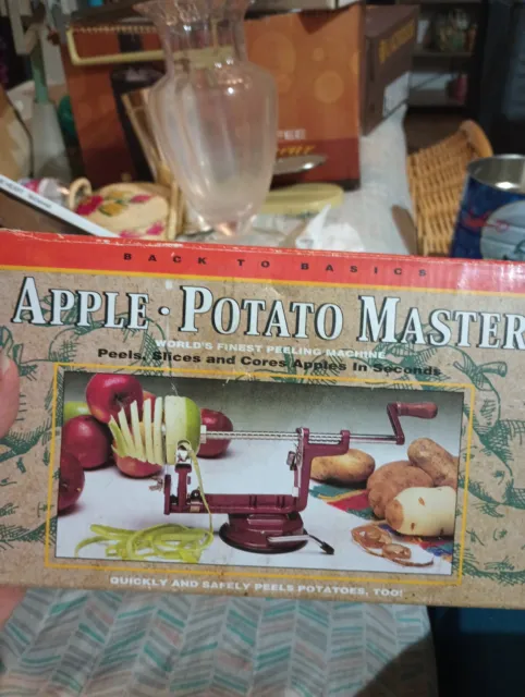 Back to Basics Vintage Apple Peeler Metal Potato Master