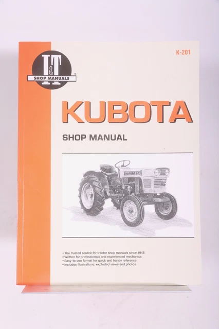 Workshop K-201 Kubota Trattore Servizio Riparazione Negozio Manuale