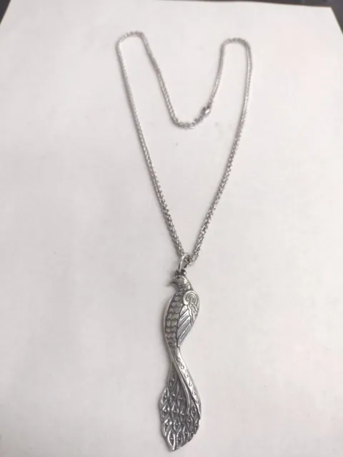 Retired James Avery Sterling Silver Long Regal Peacock