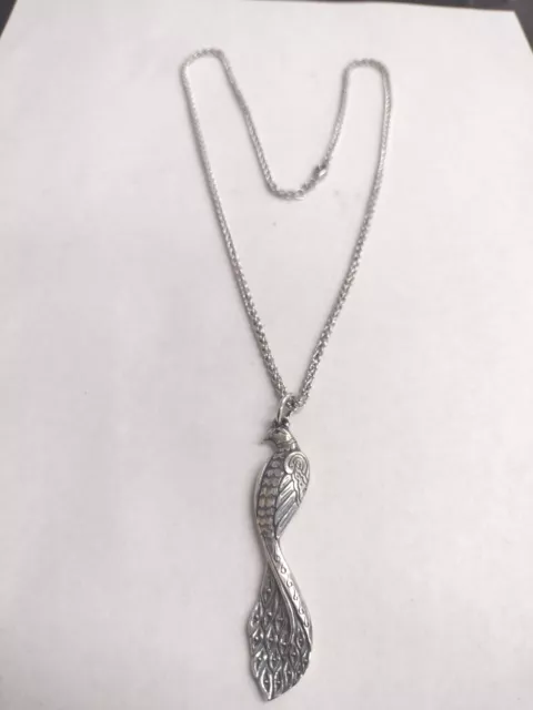 Retired James Avery Sterling Silver Long Regal Peacock