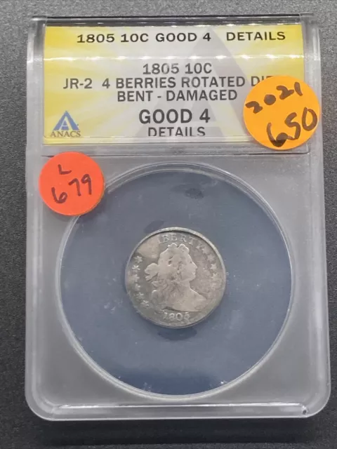 1805 Draped Bust Dime L679