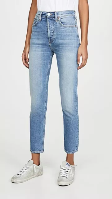 RE/DONE Levis High Rise Ankle Crop Jeans Indigo Blue Blogger 26 NWT $360