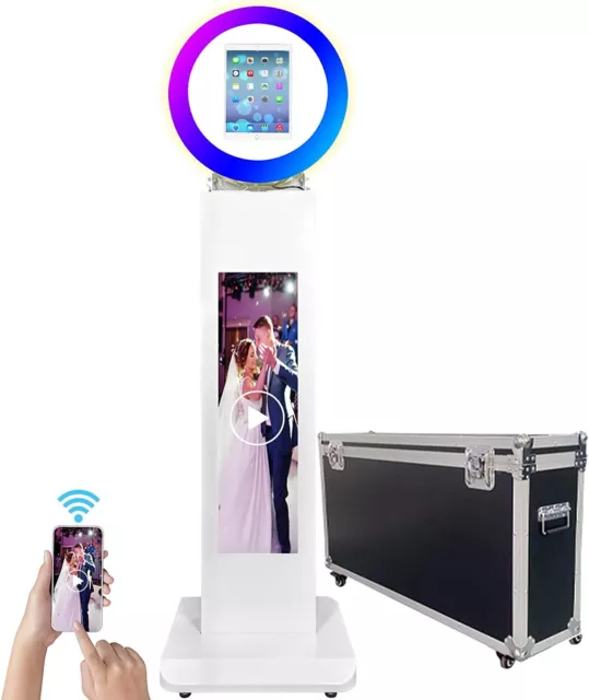 Ipad Photo Booth Metal Shell Selfie Machine +RGB Light LCD Screen Flight Case