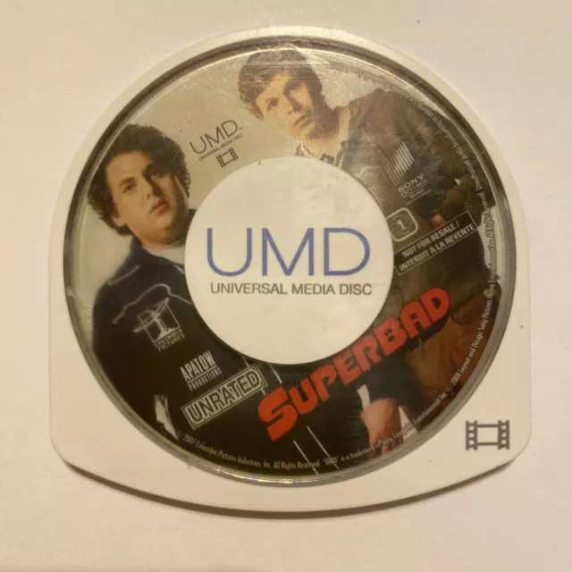 Superbad UMD PSP 2007 Unrated Extended Cut Sony PSP Disc Movie Hill Cerra Rogan