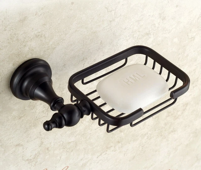 Bathroom Wall Mount Soap Basket Black Oil Rubbed Brass Soap Dish Holder 2ba829