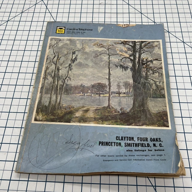 1974 Smithfield Clayton Selma North Carolina Nc Phone Book Genealogy Advertising
