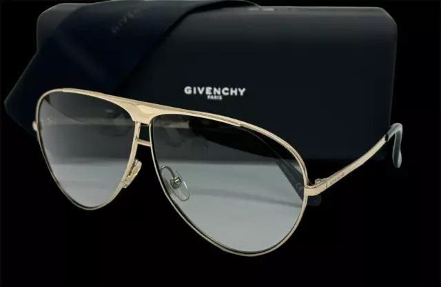 GIVENCHY GV7128/S J5G/9O Gold/Grey Green Lens 66mm  Authentic Sunglasses