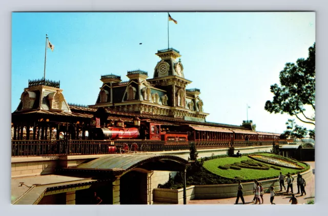 Orlando FL-Florida, Walt Disney World Steam Railroad, Antique, Vintage Postcard