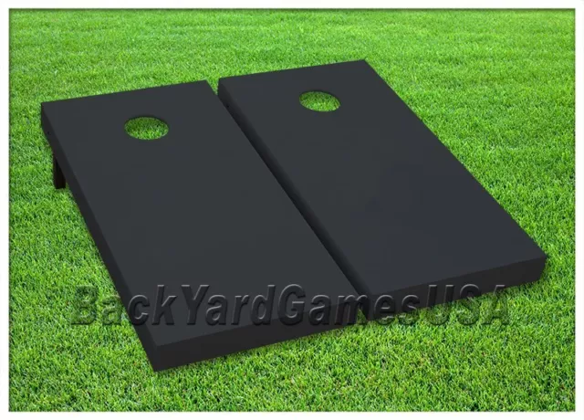 BLACK Cornhole Boards Custom BEANBAG TOSS GAME w Bags or Choose your COLOR  302