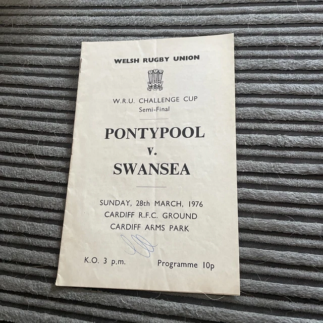 Programme De Match Llanelli Contre Cardiff (Coupe Galloise) Du 24/02/2001 – Envoi Gratuit !