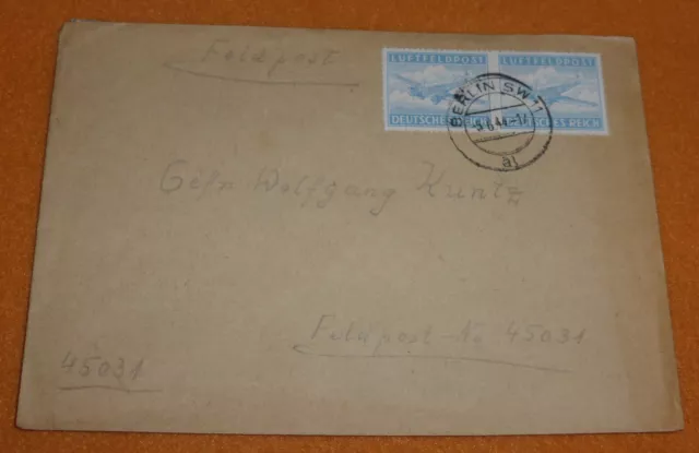 45031 Luft Feldpost 8. Panzerdivision 1944 Brody Kessel Lemberg Brief Berlin