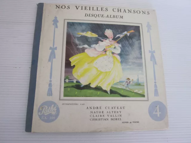 LIVRE DISQUE  NOS VIeilleS CHANSONS  ILLUSTRE PAR J.A. MERCIER