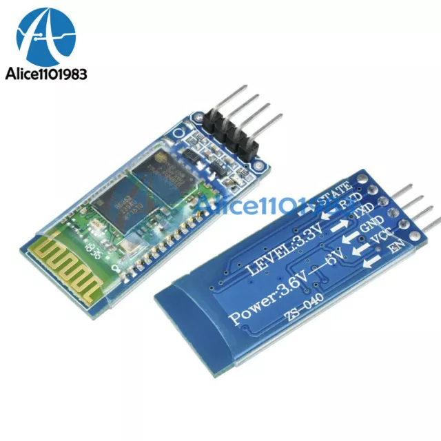 Módulo transceptor de RF Bluetooth serie inalámbrico 4 pines HC-06 RS232 con plano posterior